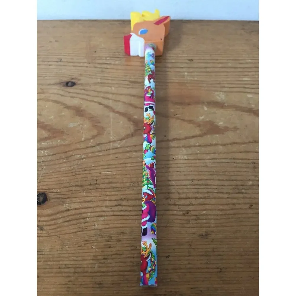 Mixed Lot 5 Vtg #2 Pencils Lisa Frank Designs US Supreme Court Festive Erasers